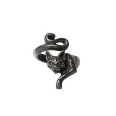 Alchemy Gothic Le Chat Noir Wrap Ring - Alchemy Gothic