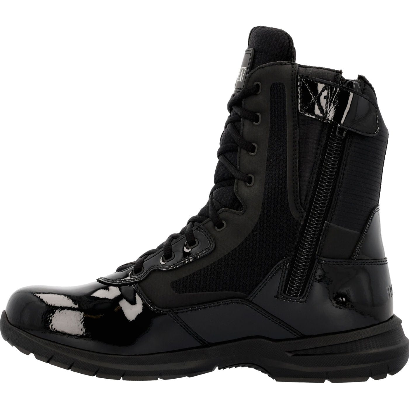 Rocky Cadet 8" Black Side Zip Public Service Boot