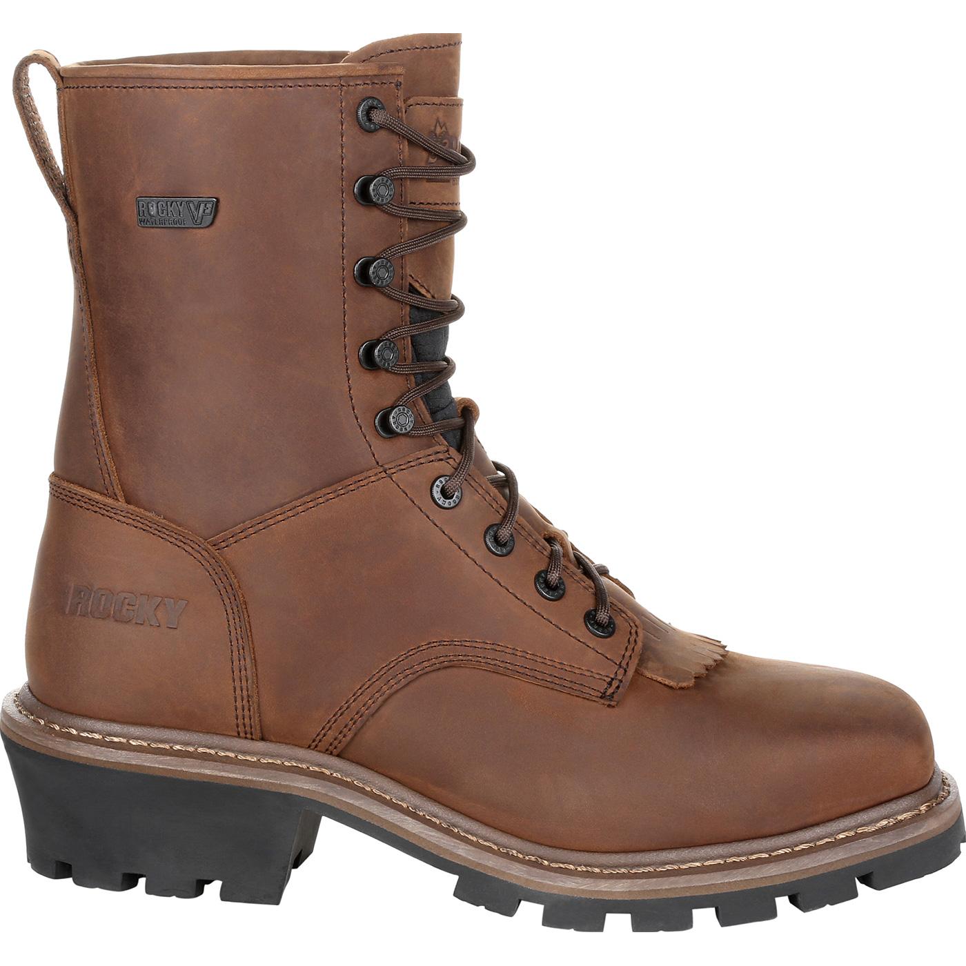 Rocky Square Toe Logger Composite Toe Waterproof Work Boot