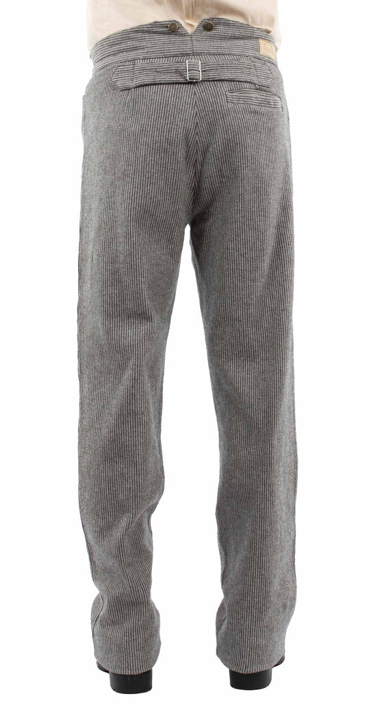 rangewear light grey 97% cotton 3% spandex raised dobby stripe pant