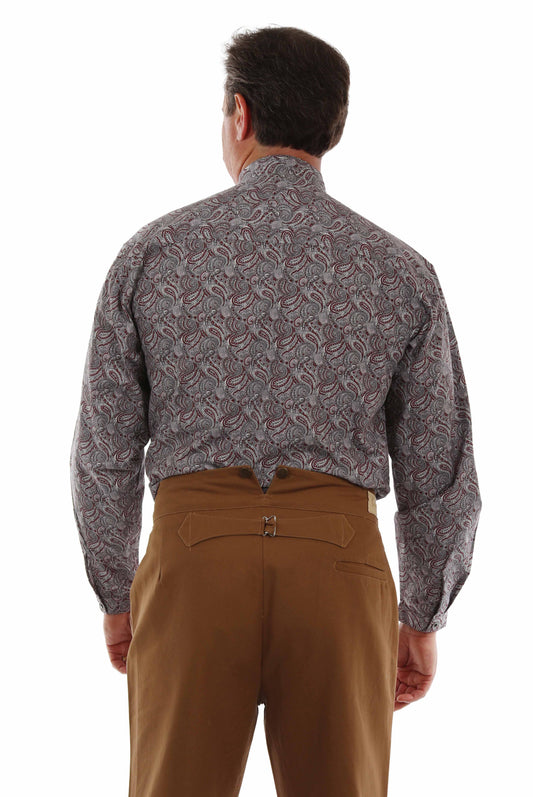 Scully Leather Burgundy Paisley Shirt