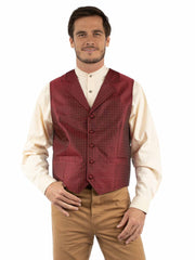 Scully Leather Red Old West Vest Rw361