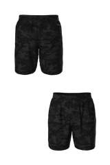 The Darkside | Black and Grey Camo Ball Hammock® 9 Inch Athletic Shorts