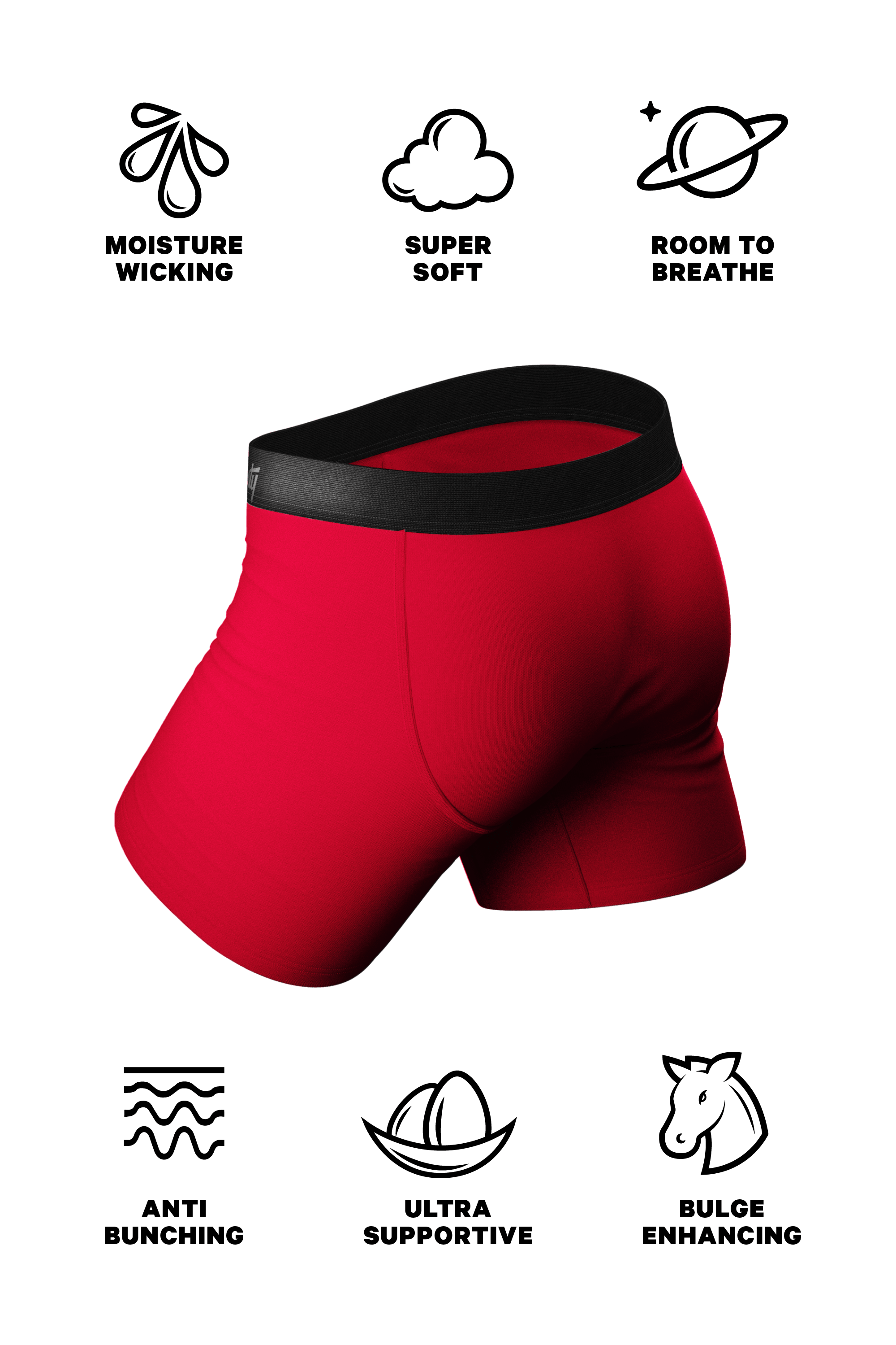 The Red Dress Effect | Red Ball Hammock® Pouch Underwear With Fly - Shinesty