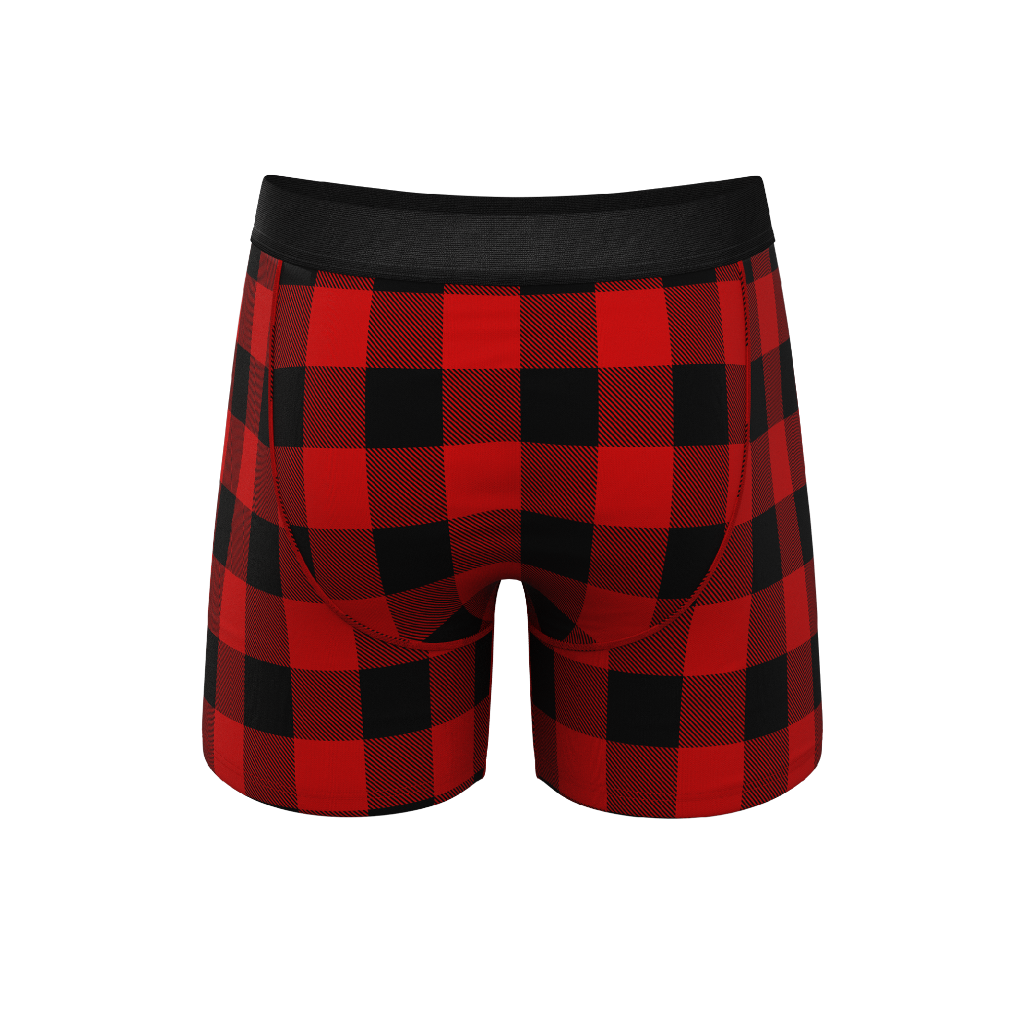 The Red & Black Lumberjack | Buffalo Check Ball Hammock® Pouch Underwear With Fly