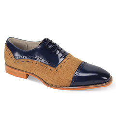 Giovanni Reed Nvy/Tan Mens Shoe - Flyclothing LLC