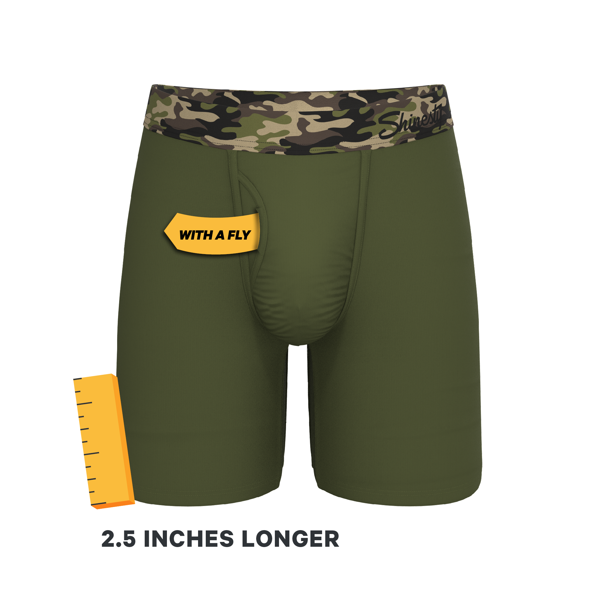 The Reinforcement | Tonal Camo Long Leg Ball Hammock® Pouch Underwear With Fly