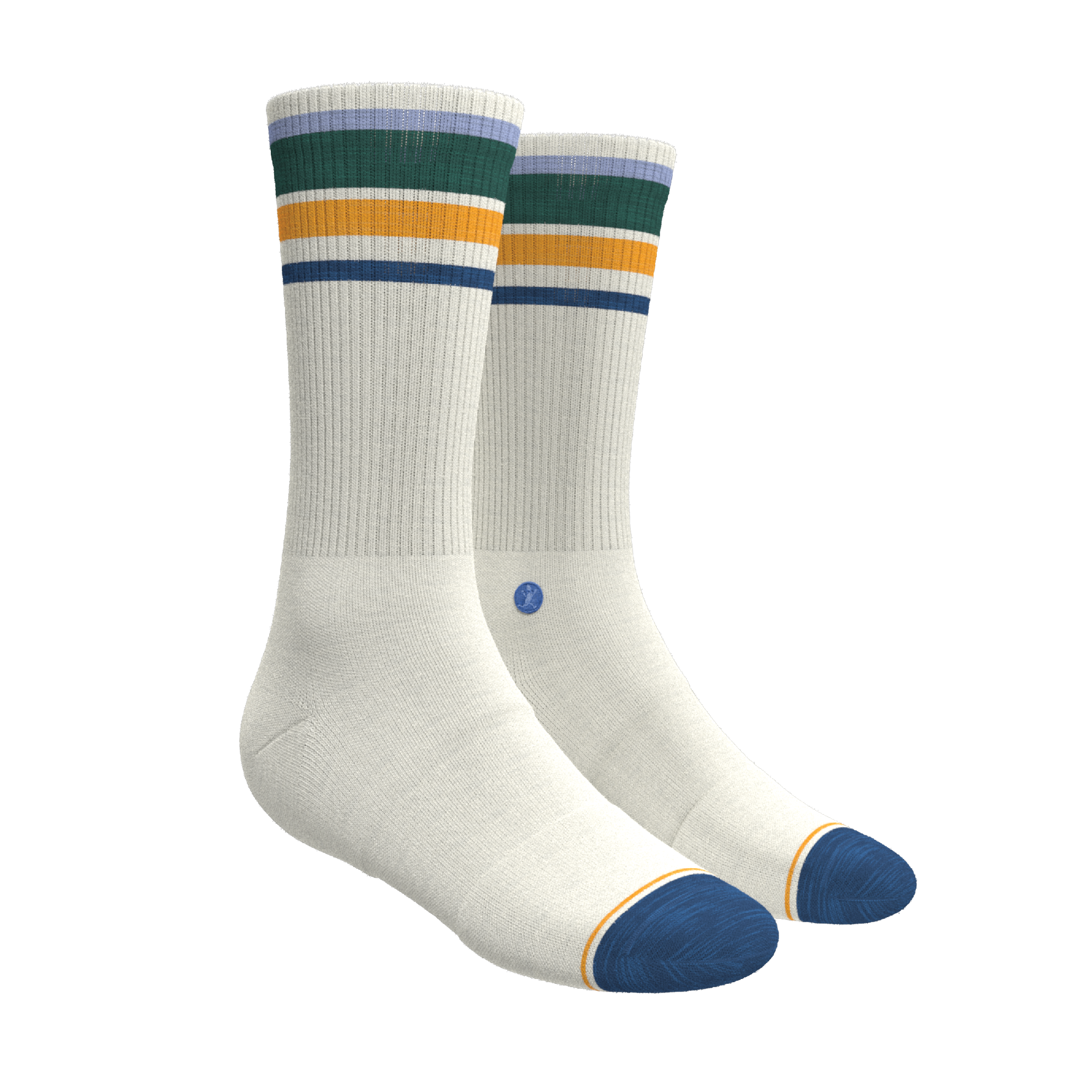 The Retro Actives | Retro Stripe Heel Hammock™ Crew Socks