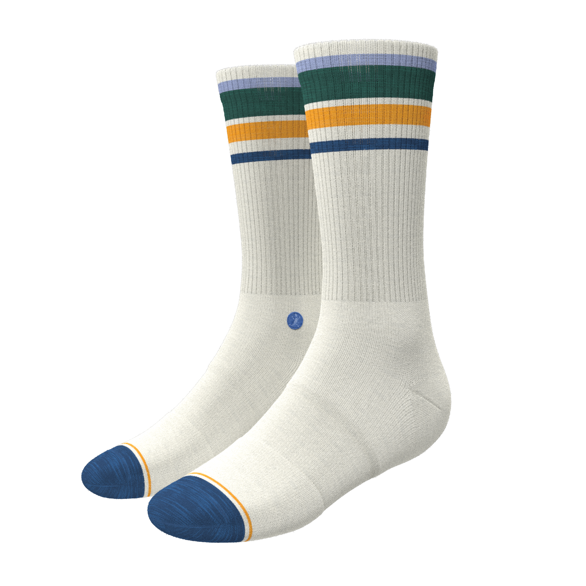 The Retro Actives | Retro Stripe Heel Hammock™ Crew Socks