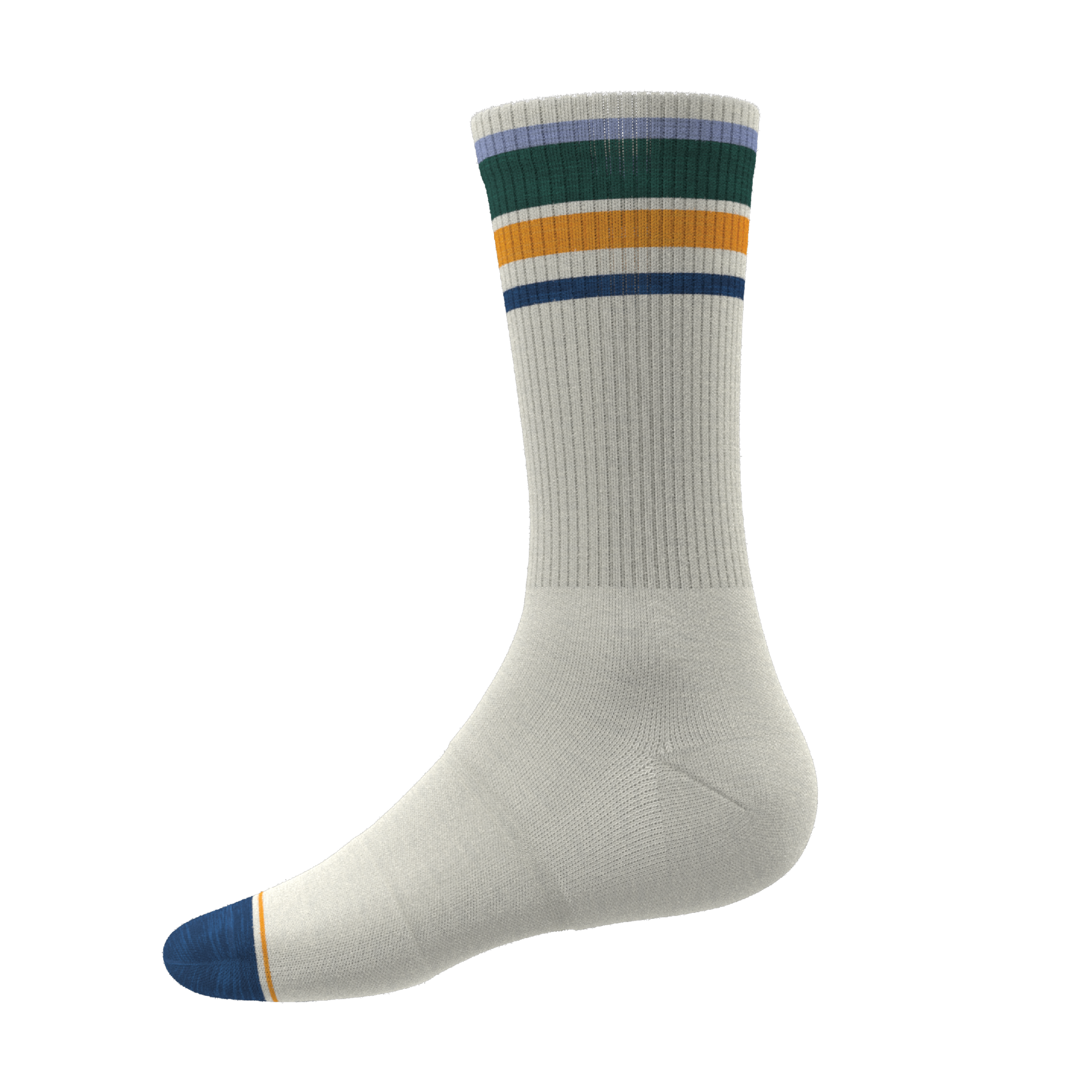 The Retro Actives | Retro Stripe Heel Hammock™ Crew Socks