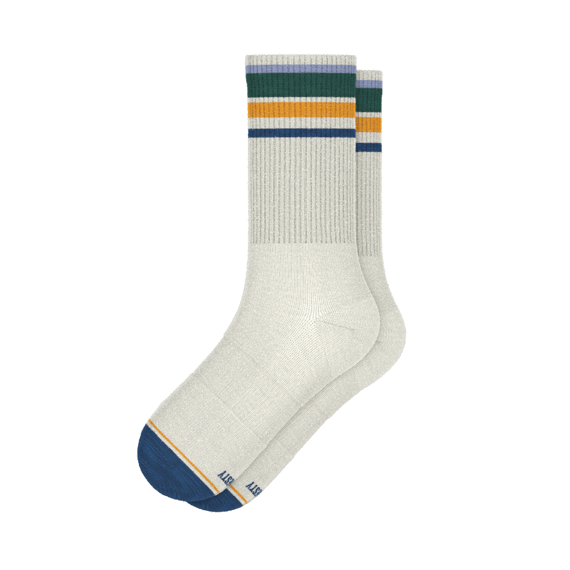 The Retro Actives | Retro Stripe Heel Hammock™ Crew Socks