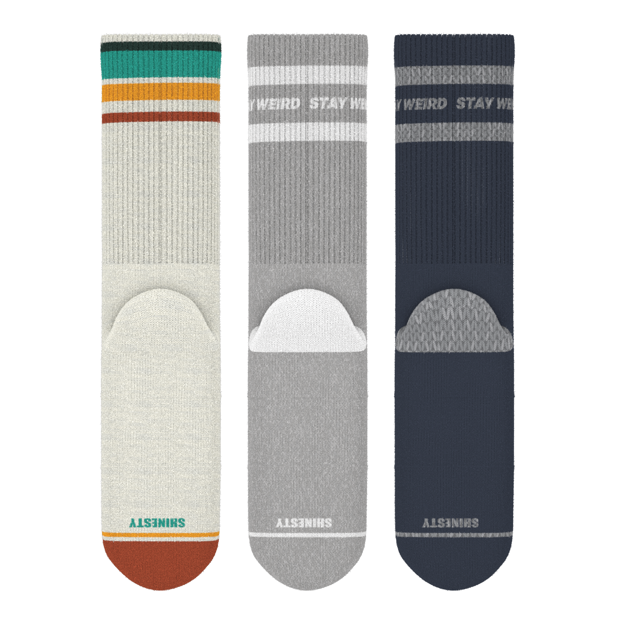 Retro Classics | Heel Hammock™ Crew Socks 3 Pack