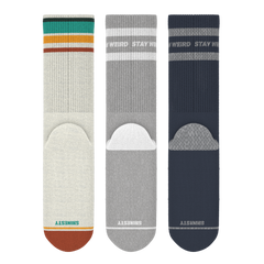 Retro Classics | Heel Hammock™ Crew Socks 3 Pack