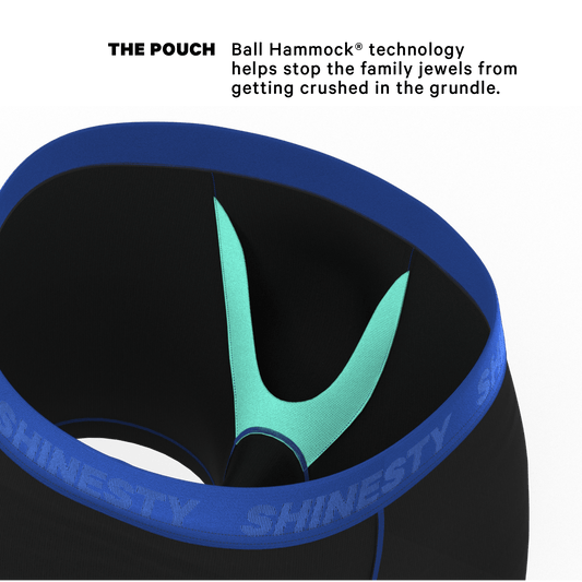 The Rhythm & Blues | Black and Blue Ball Hammock® Pouch Underwear - Shinesty