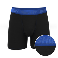 The Rhythm & Blues | Black and Blue Ball Hammock® Pouch Underwear - Shinesty