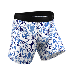 The Risqué Rorschach  | Blue Willow Ball Hammock® Pouch Underwear