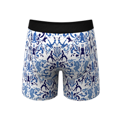 The Risqué Rorschach  | Blue Willow Ball Hammock® Pouch Underwear