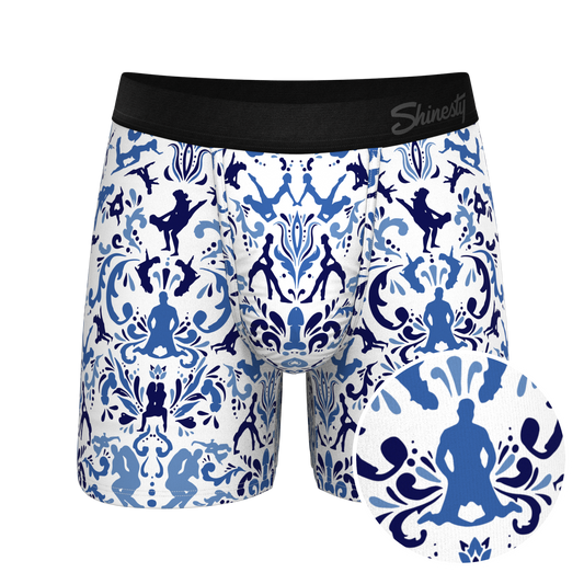 The Risqué Rorschach  | Blue Willow Ball Hammock® Pouch Underwear