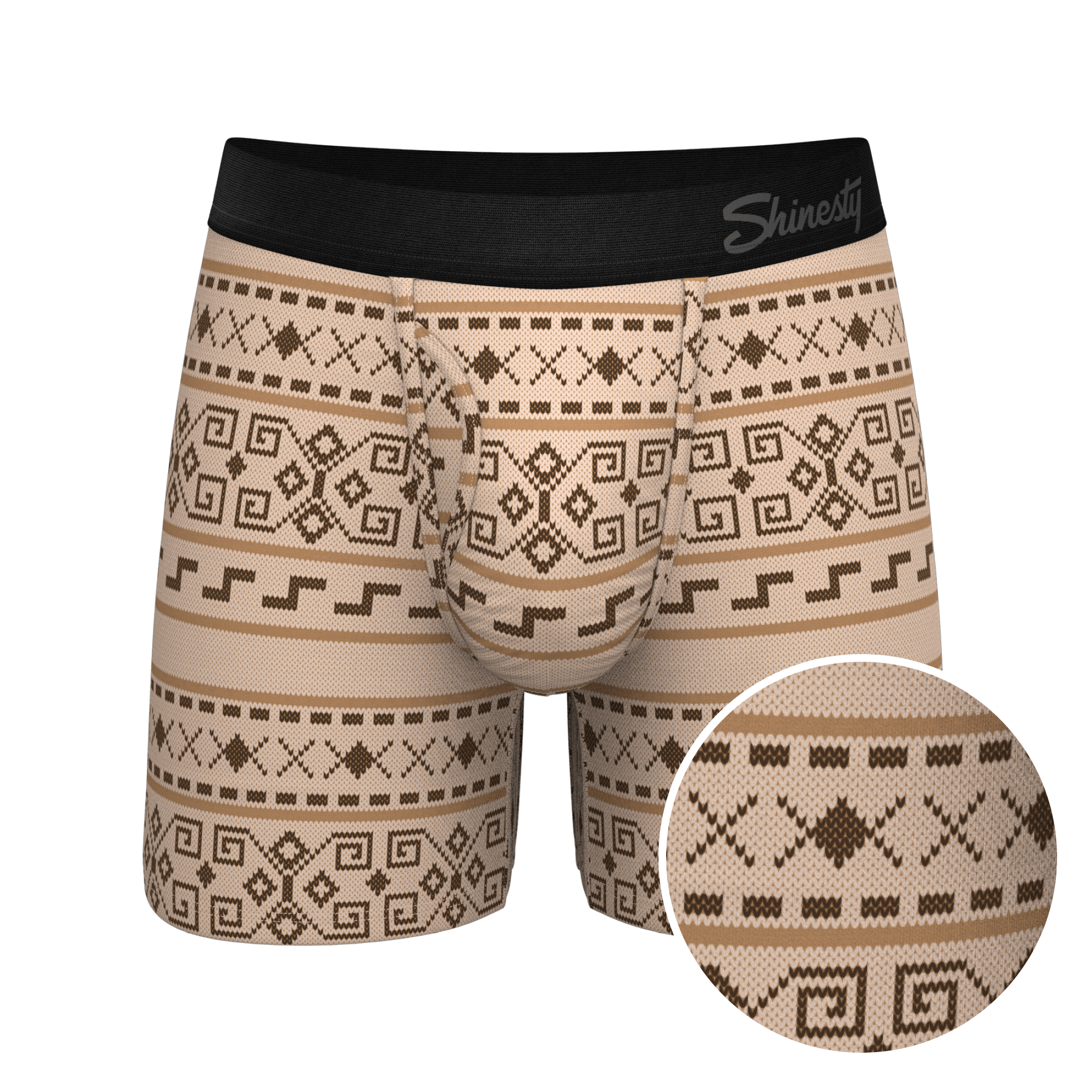 The Dude Abides | Aztec Sweater Ball Hammock® Pouch Underwear With Fly - Shinesty