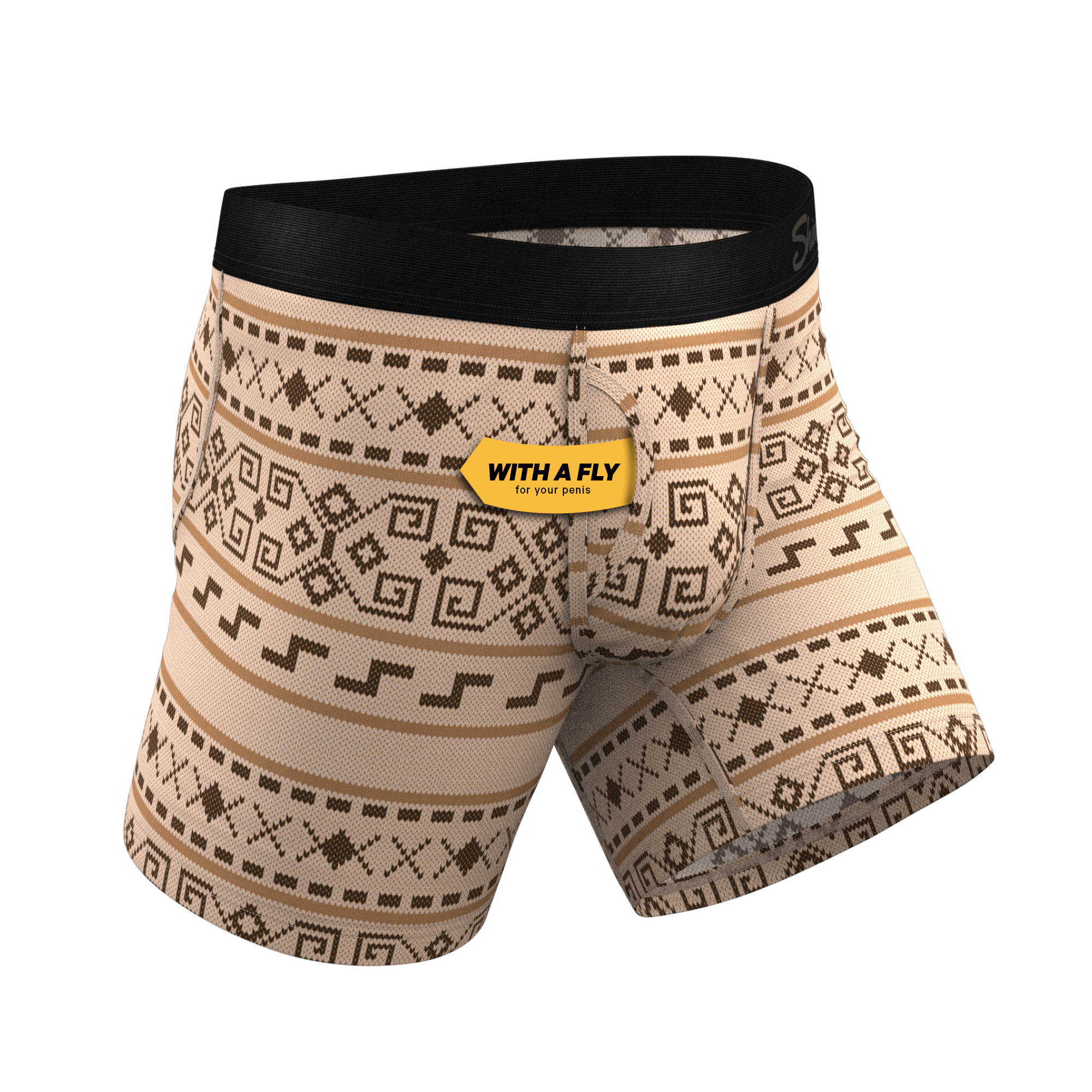 The Dude Abides | Aztec Sweater Ball Hammock® Pouch Underwear With Fly - Shinesty