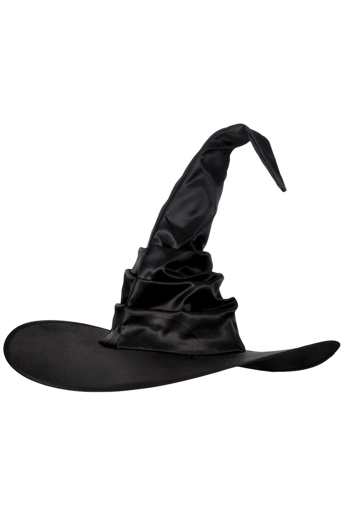 Daisy Corsets Black Satin Ruched Witch Hat - Daisy Corsets