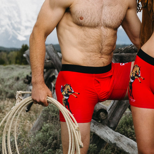 The King Of Wyoming | Red Horse Shinesty x Diamond Cross Ranch Ball Hammock® Pouch Underwear With Fly