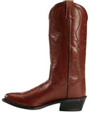 Old West Mens Black Cherry All Over Leather 13" Boot