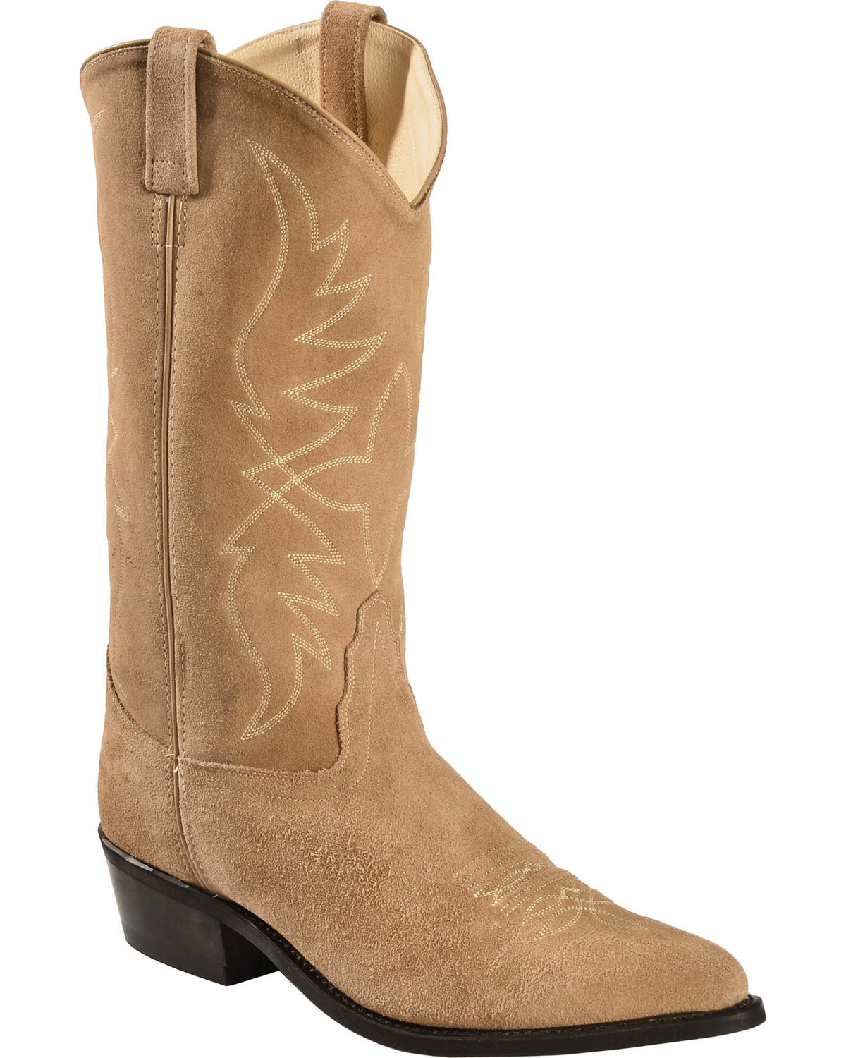 Old West Mens Camel Suede All Over Leather 13" Boot