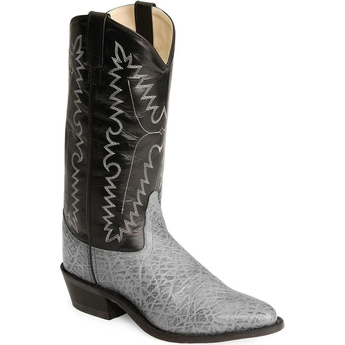 Old West Mens Grey Elephant Print All Over Leather 13" Boot