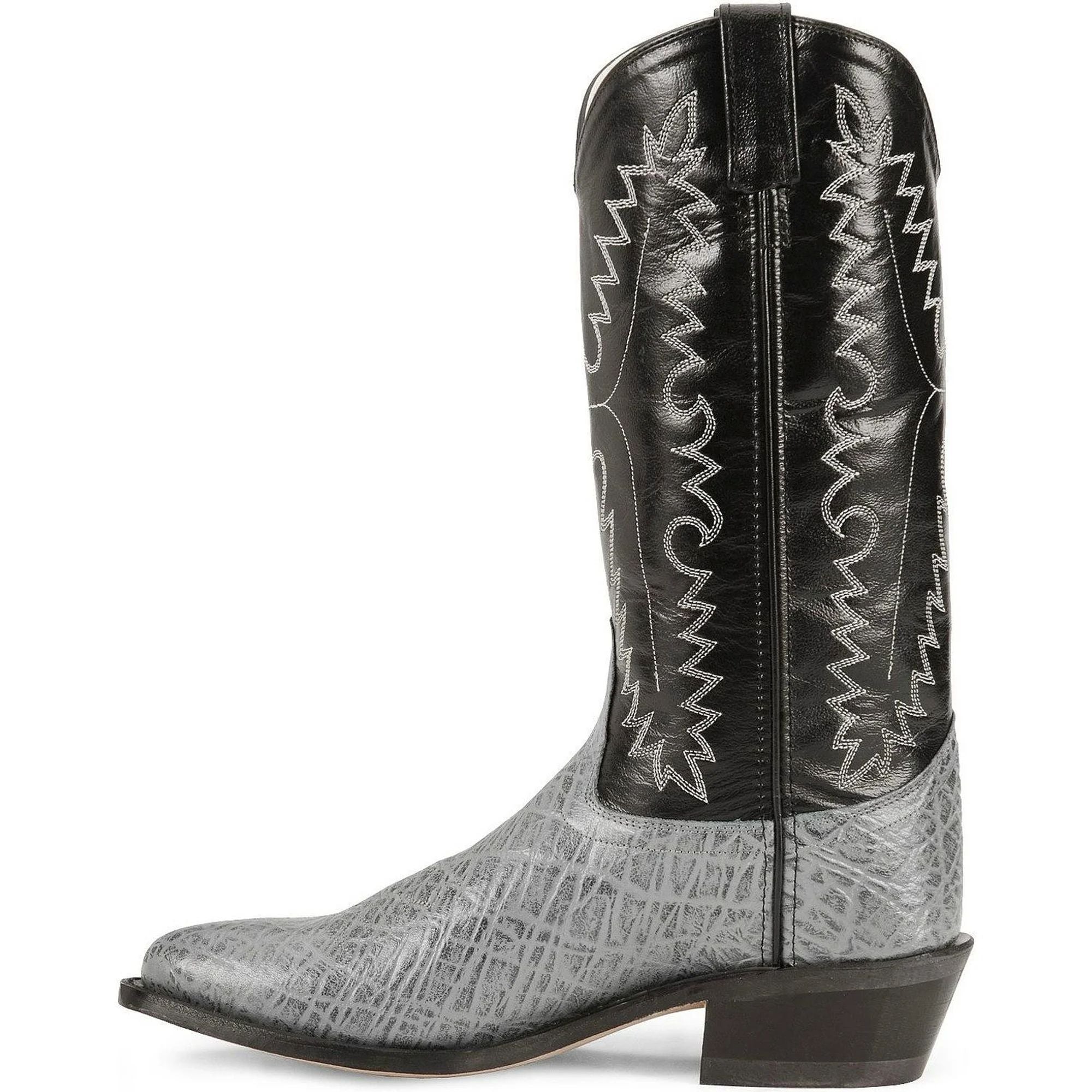 Old West Mens Grey Elephant Print All Over Leather 13" Boot