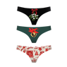 The Flirty Christmas | Women's Thong Underwear 3 Pack