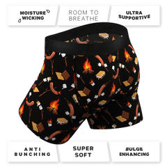 The S'more The Merrier | Campfire Ball Hammock® Pouch Underwear With Fly - Shinesty