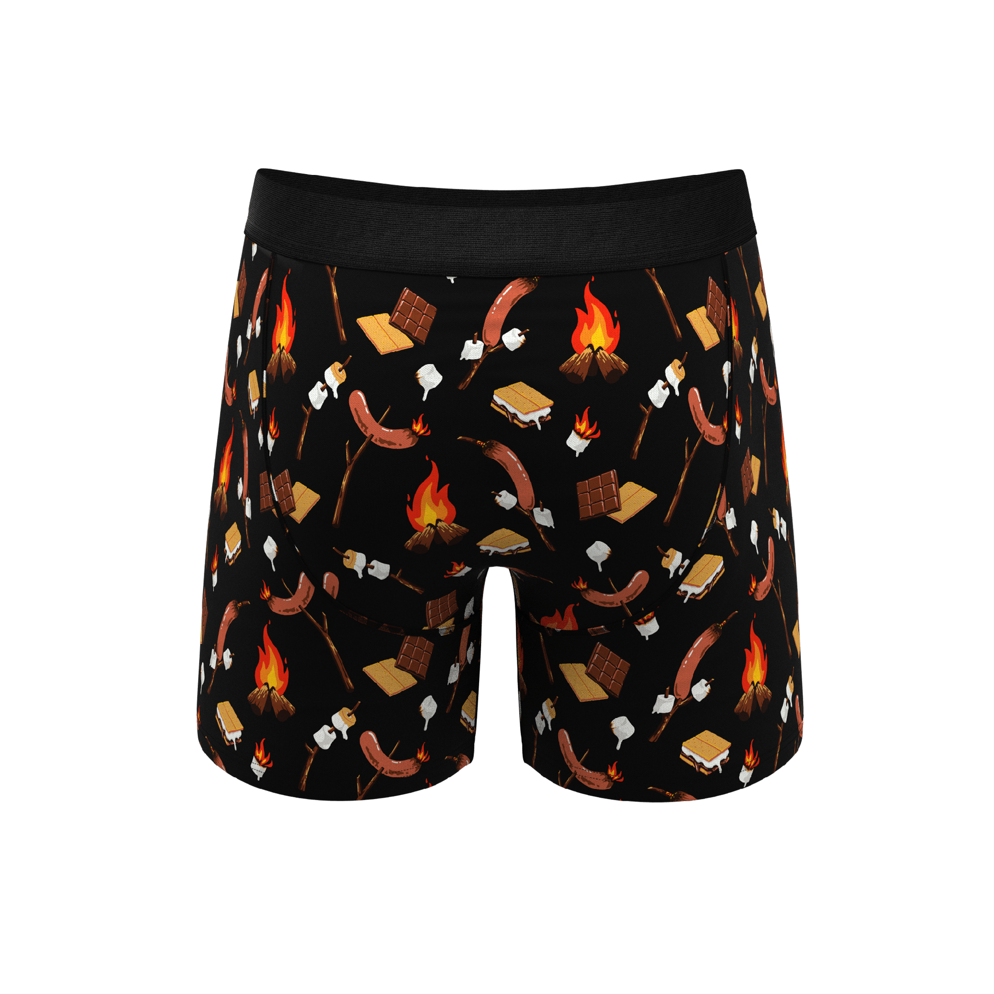 The S'more The Merrier | Campfire Ball Hammock® Pouch Underwear With Fly - Shinesty