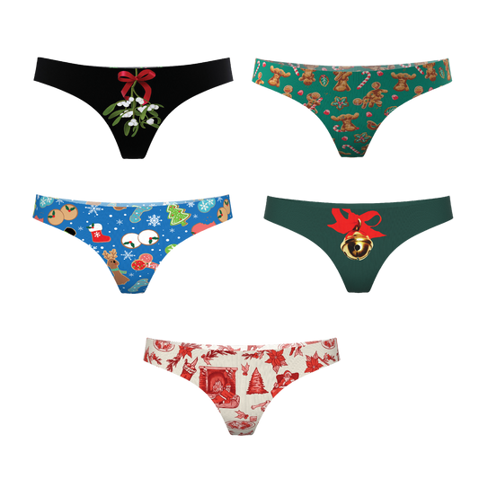 The Santa's Sack | Women's Thong Underwear 5 Pack