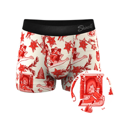 The Santa Slays | Christmas Toile Ball Hammock® Pouch Trunks Underwear