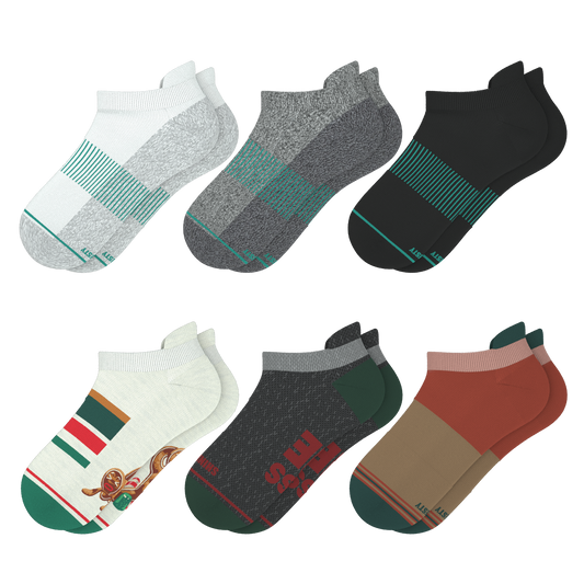 Santa's Bundle | Heel Hammock™ Ankle Socks 6 Pack