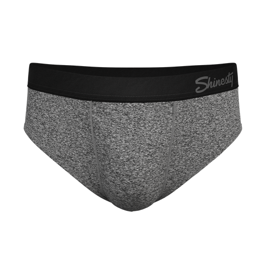 The Seattle Skyline | Black Marble Heather Ball Hammock® Pouch Underwear Briefs