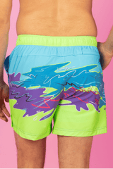 The Snack Shack | Retro Neon Ball Hammock® Pouch 5" Swim Trunks - Shinesty