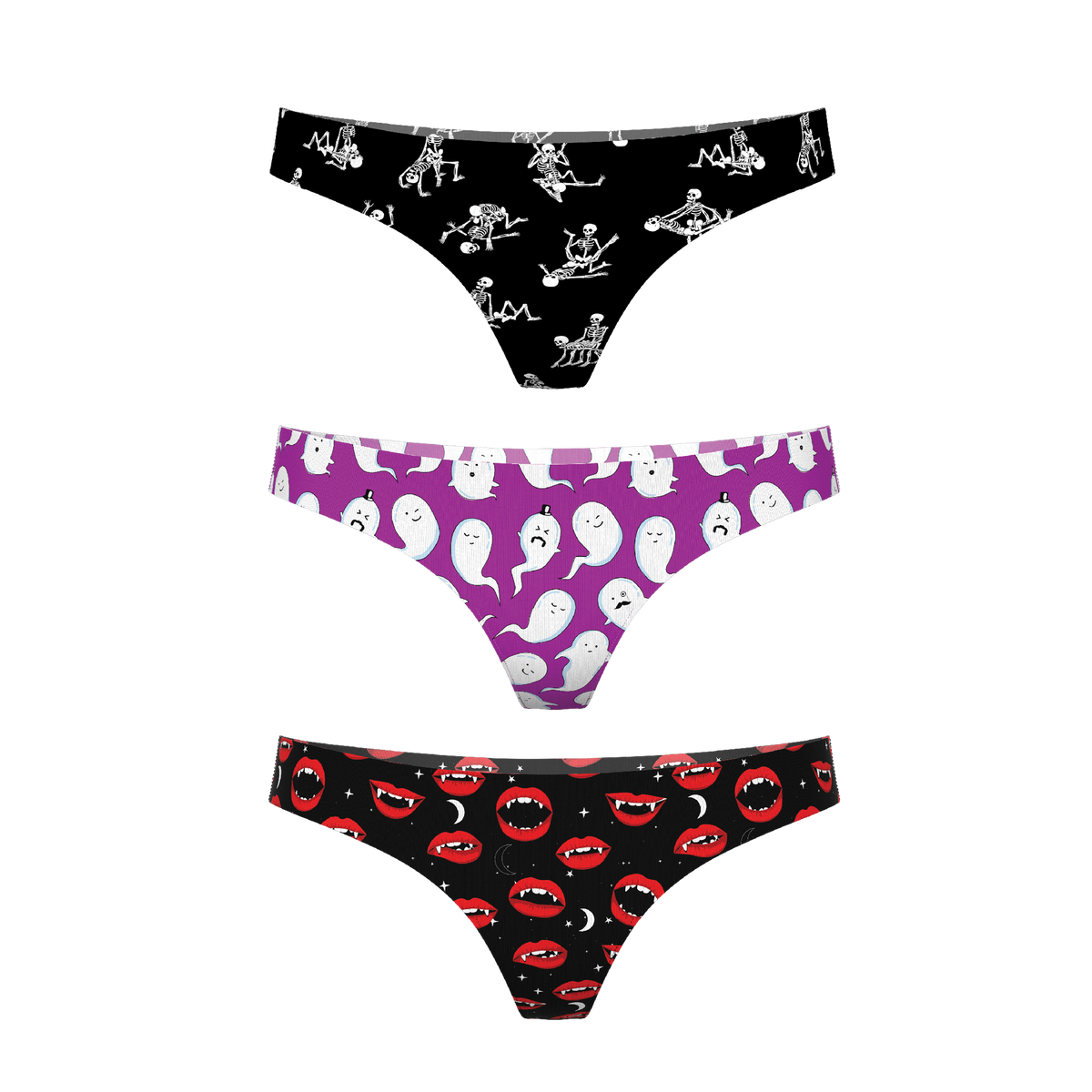 The Sneaky Halloween | Women's Thong Underwear 3 Pack