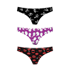 The Sneaky Halloween | Women's Thong Underwear 3 Pack