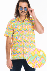 The Solar Flower | Trippy Floral Hawaiian Shirt - Shinesty