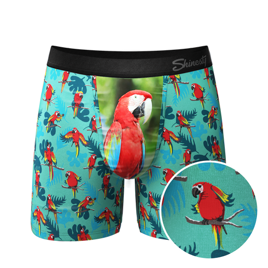 The Squawk Tease | Tropical Parrot Ball Hammock® Pouch Underwear