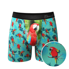 The Squawk Tease | Tropical Parrot Ball Hammock® Pouch Underwear