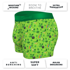 The 3 Leafs To The Wind | St Patricks Day Clovers Ball Hammock® Pouch Trunks Underwear