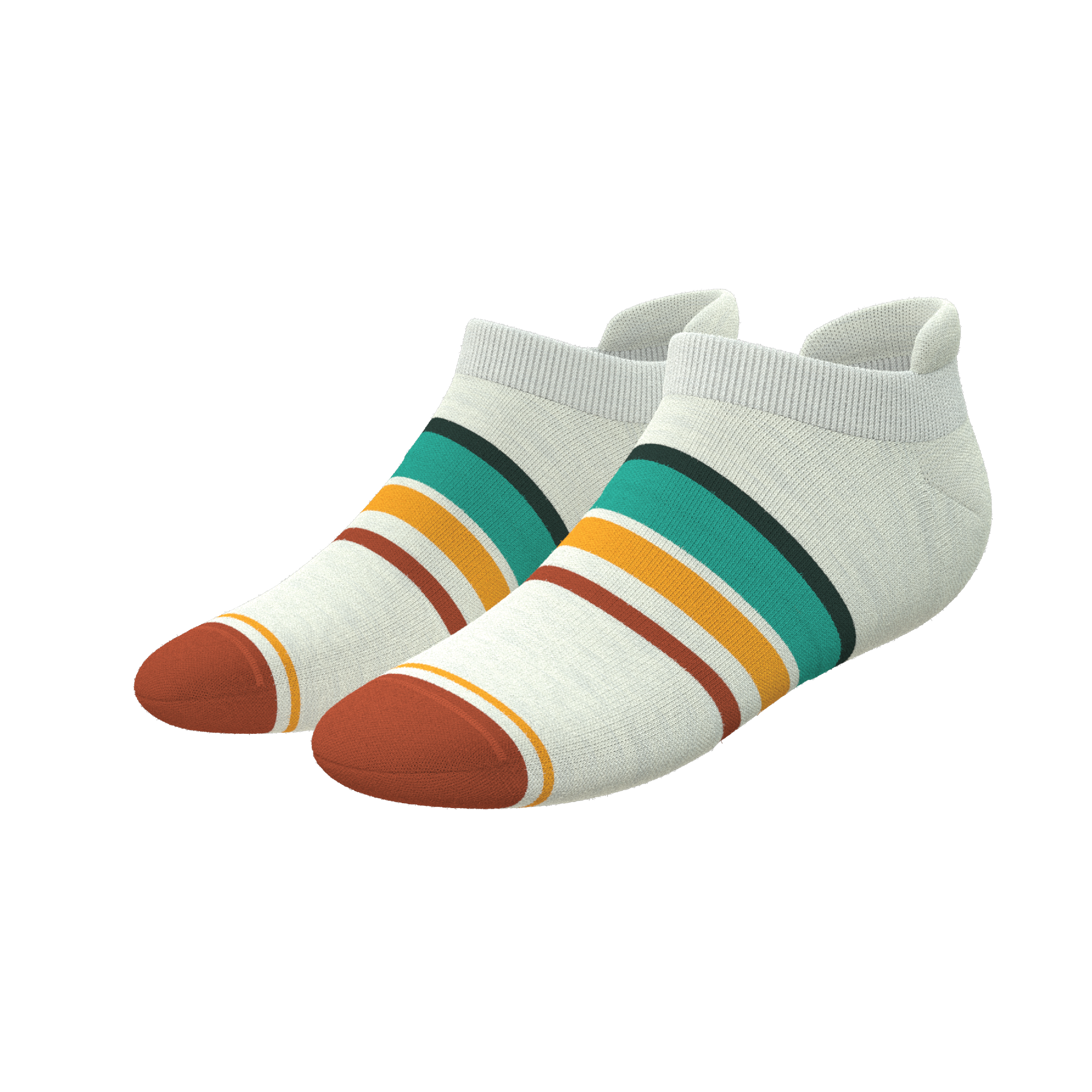 The Stellar | Retro Stripe Heel Hammock™ Ankle Socks