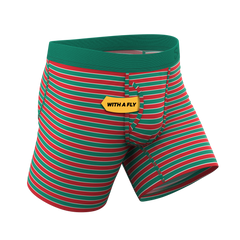 The Stripe Club | Christmas Striped Ball Hammock® Pouch Underwear With Fly