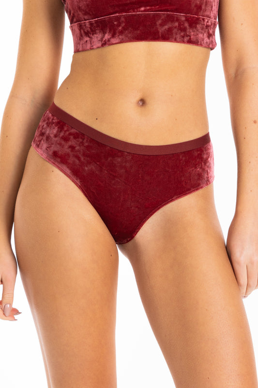 The Serenade | Red Velvet Cheeky Underwear