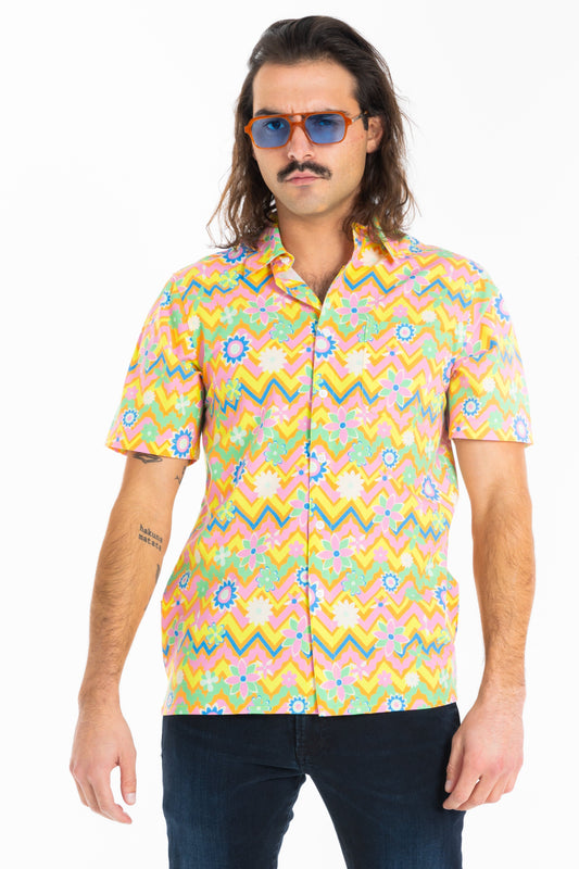 The Solar Flower | Trippy Floral Hawaiian Shirt - Shinesty