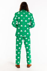 The Blarney Bagpiper | Diagonal Striped Clovers Suit