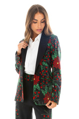 The Centerpiece | Poinsettia Women's Christmas Blazer